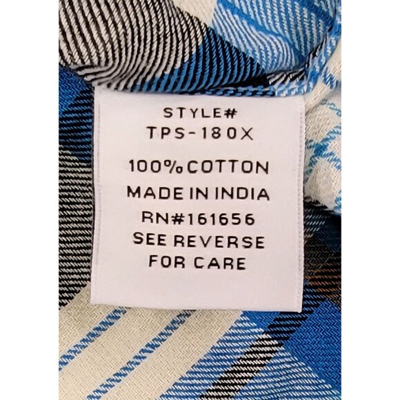 Blue Plaid Shirt Light Weight Long Sleeve Button-Up Pockets Womens 2X New - Picture 5 of 7